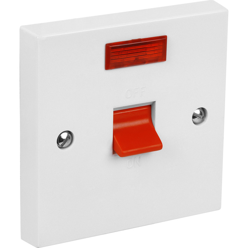 Cooker Switch DP 45A 1 Gang Neon - Toolstation Cooker Switch DP 45A 1 Gang Neon - Toolstation