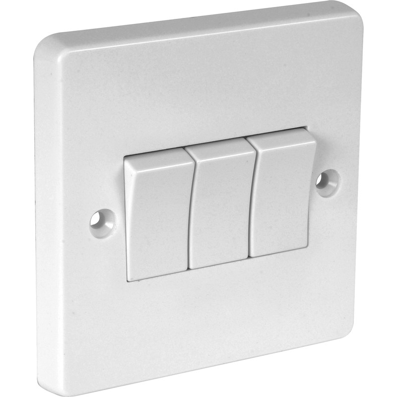 New Crabtree 10a Light Switch 3 Gang 2 Way Diy
