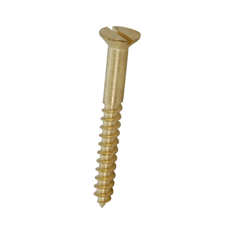 Countersunk Brass Slotted Screw 2 1/2" x 10 Toolstation