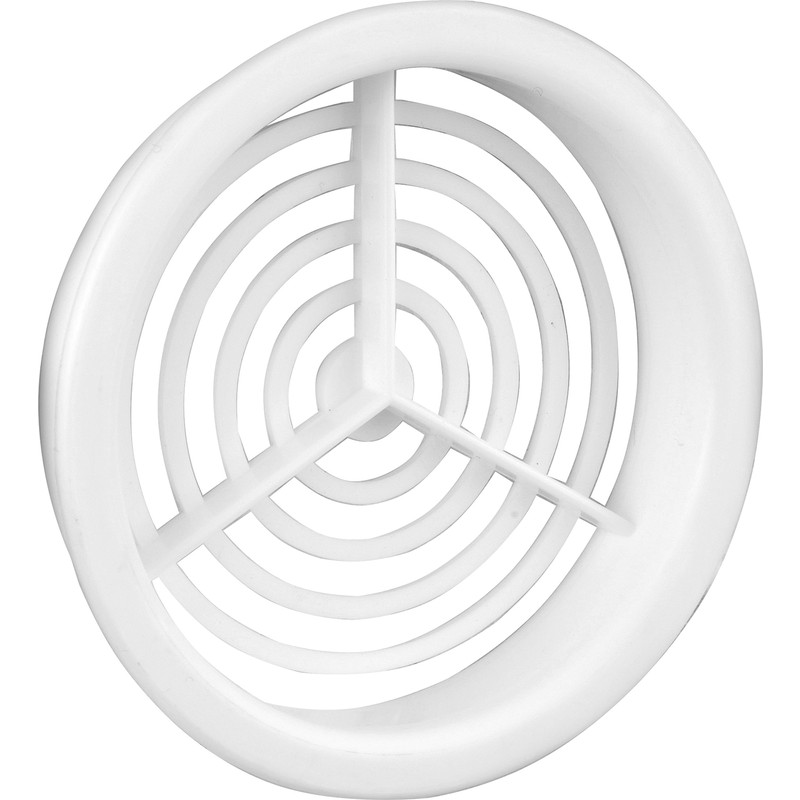 Single Round Soffit Vent White Toolstation