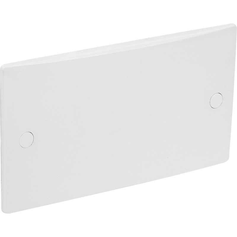 NEUF 2 x blanc électrique plat plat Blanc 2 Gang chaque freepost.uk
