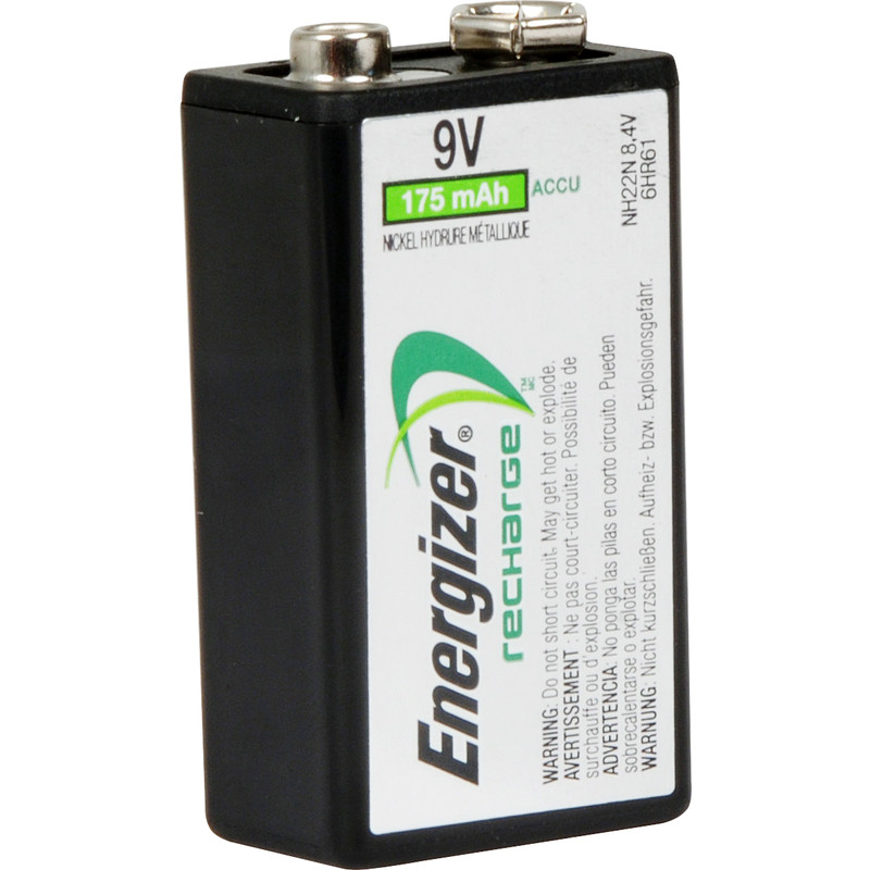 Energizer Power Plus Pre Charged Rechargeable Battery 9V 9V 175mAh