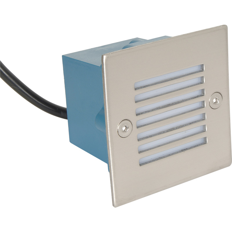 LED 0.8W Square Wall Light 230V IP54 Blue - Toolstation
