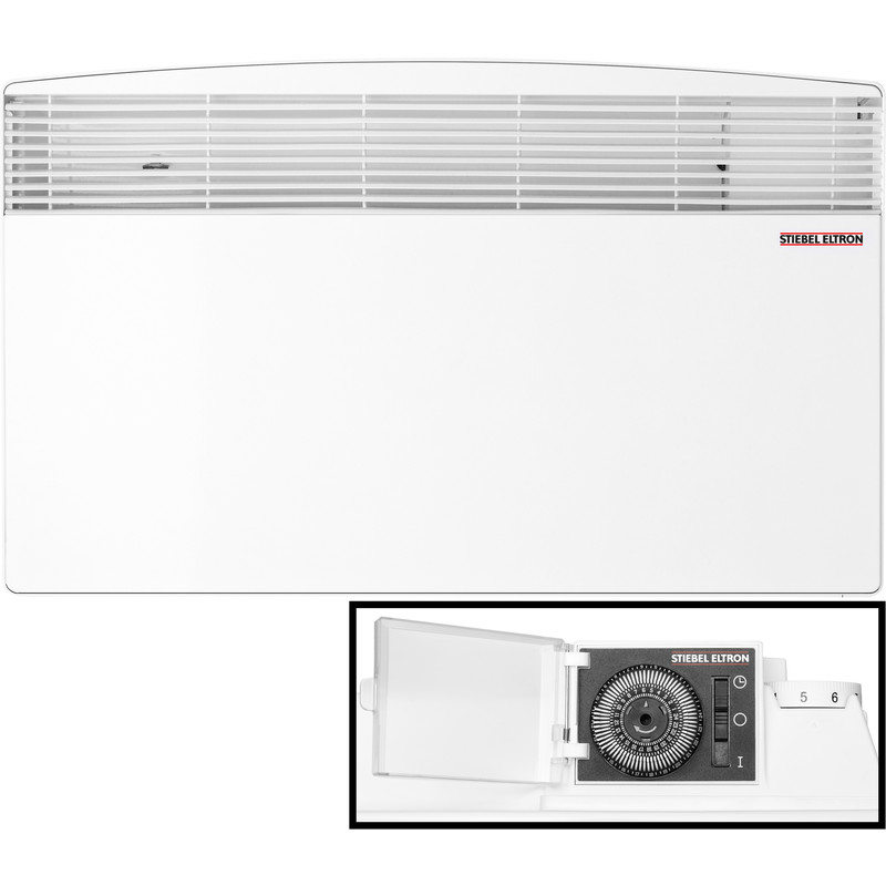 Panel convector heater with timer