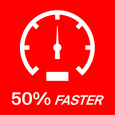 50% quicker installation