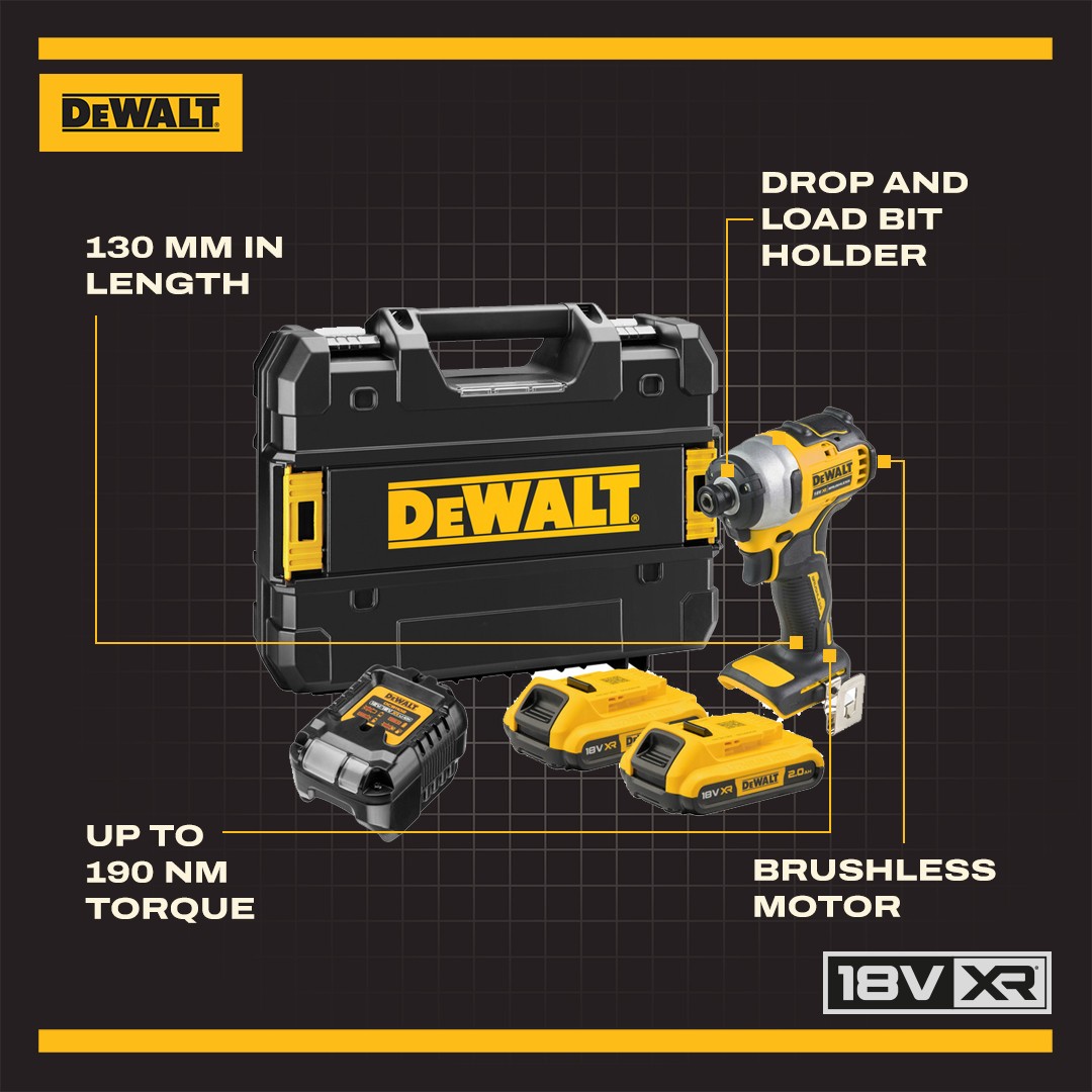 DeWalt DCK2062M2T-GB 18V XR Brushless Twin Kit 2 x 4.0Ah