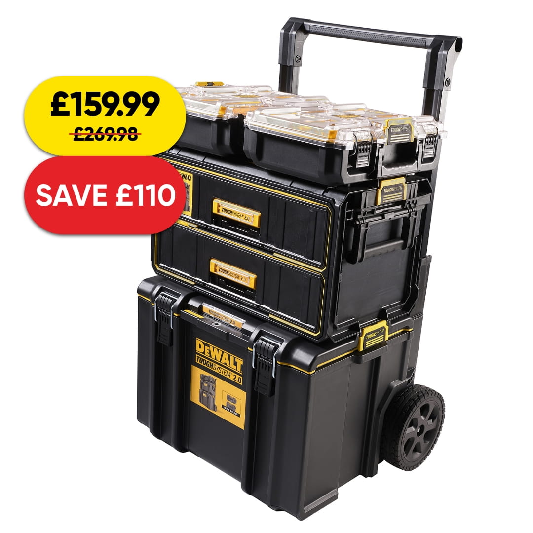 DeWalt ToughSystem 2.0 Tower with 2 x Organisers and Drawers