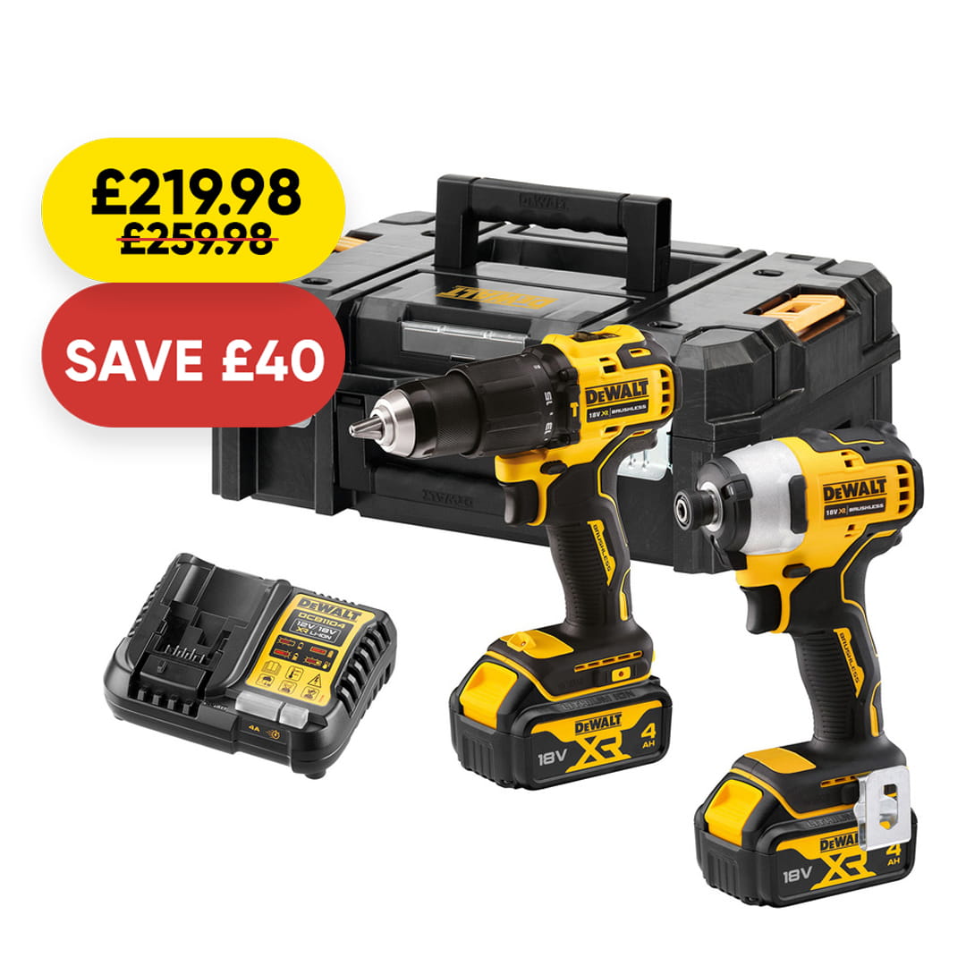 DeWalt DCK2062M2T-GB 18V XR Brushless Twin Kit 2 x 4.0Ah
