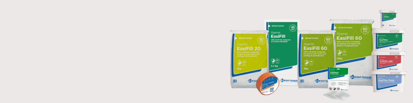 <p>Filling and repair made Easi with Gyproc</p>