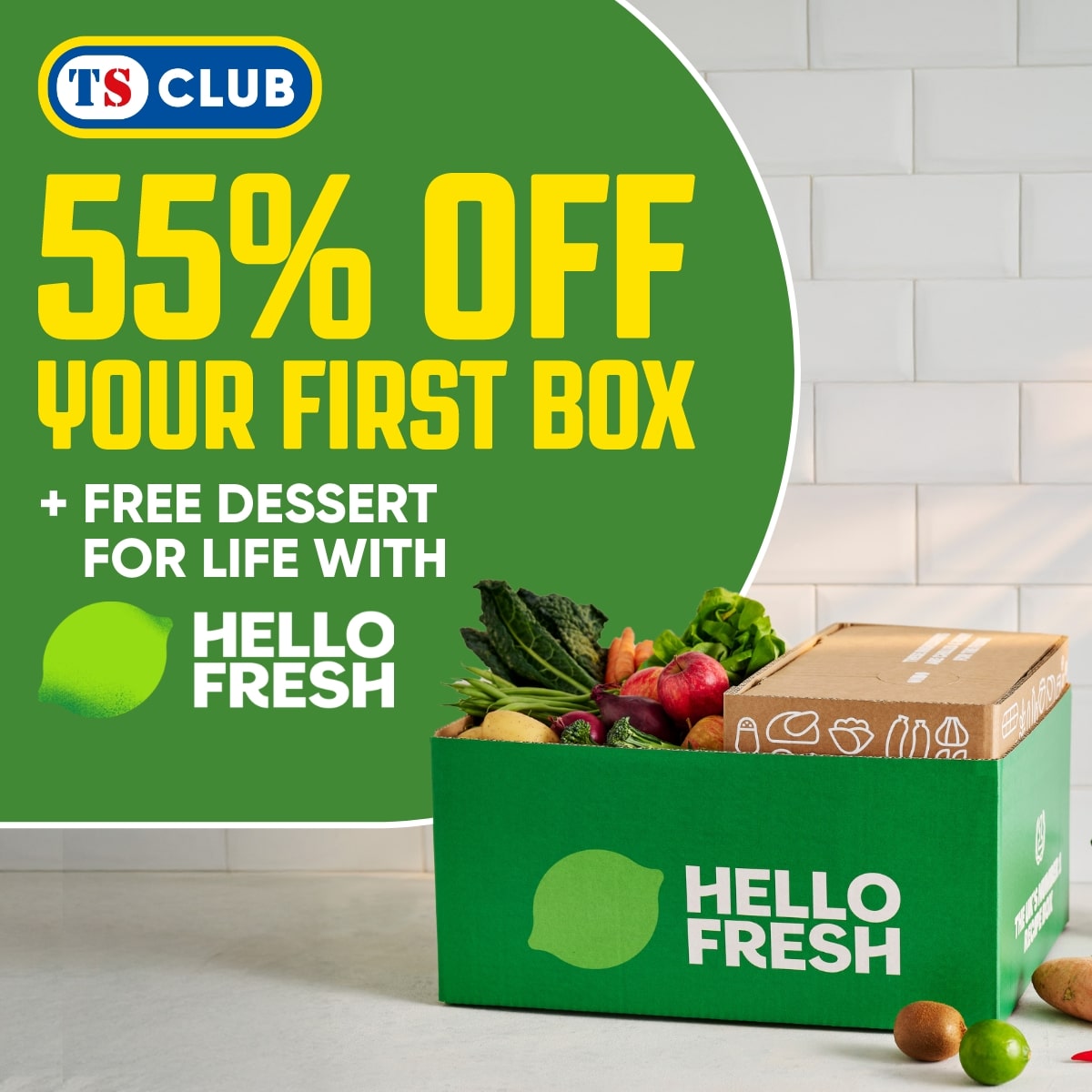 55% off Your First Hello Fresh Box