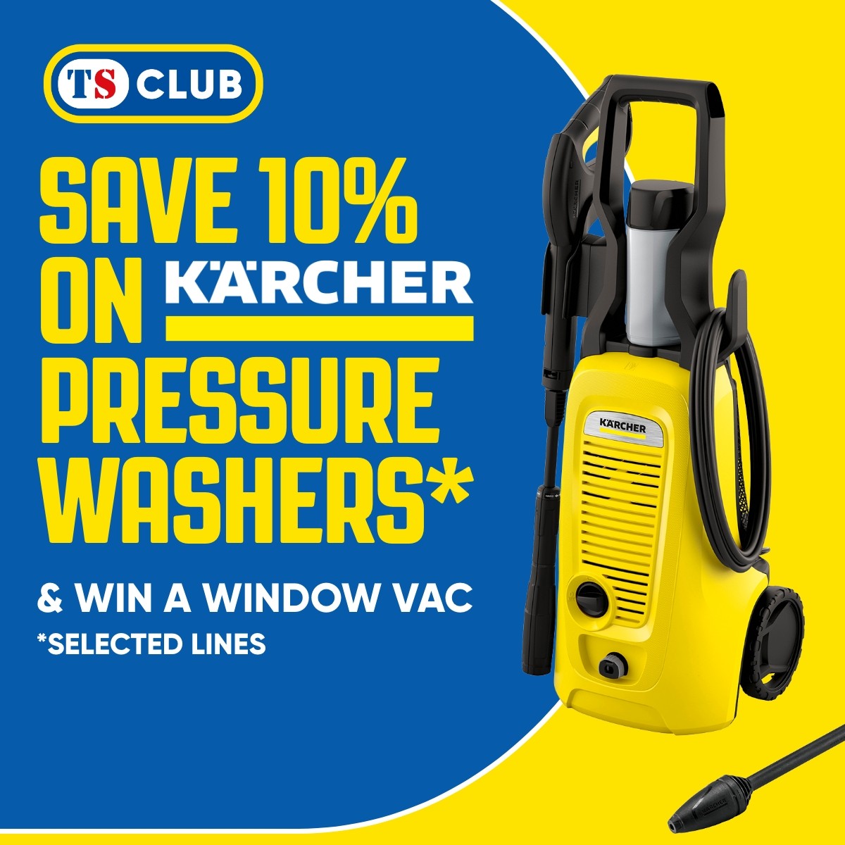 10% off Selected Karcher Pressure Washers